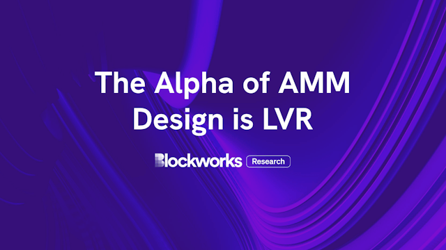 The Alpha of AMM Design is LVR 
