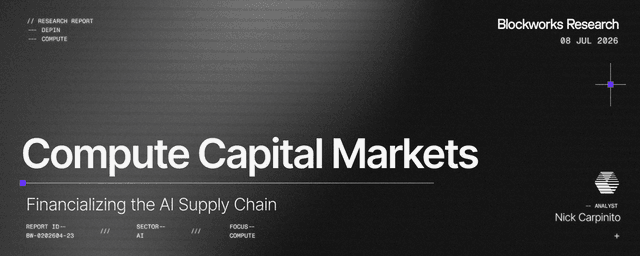 Compute Capital Markets: Financializing the AI Supply Chain