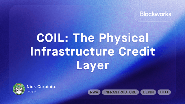 COIL: The Physical Infrastructure Credit Layer
